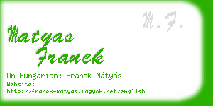 matyas franek business card